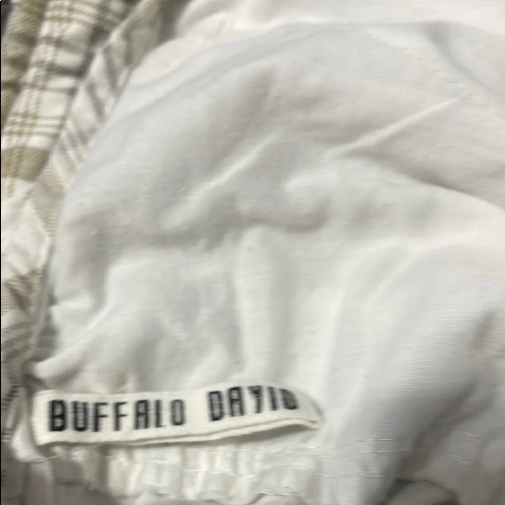 Buffalo David Bitton Tan and White Cargo Shorts